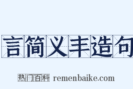 言简义丰造句是什么意思的图片